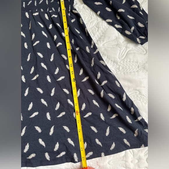 Garnet Hill Split Neck Dress XS Feather Stretch Tie Organic Cotton - Picture 4 of 10